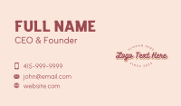 Retro Store Wordmark Business Card