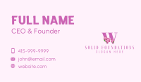 Florist Letter W  Business Card