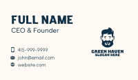 Blue Man Beard Grooming Business Card Image Preview