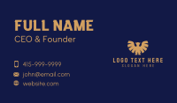 Golden Fancy Gargoyle Business Card Design