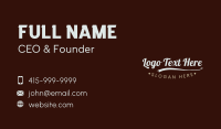 Lifestyle Company Wordmark Business Card Design