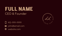 Boutique Emblem Lettermark Business Card