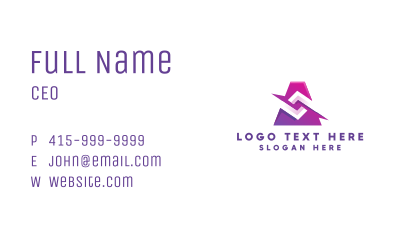 Artistic Purple Graphic Business Card