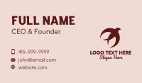 Brown Swallow Bird Business Card