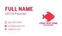 Origami Red Fish Business Card