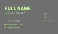 Letter I Business Card example 2