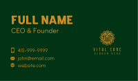 Gold Intricate Letter M  Business Card