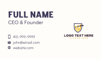 Finance Shield Arrow Business Card Design