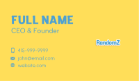 Playful Blue Wordmark  Business Card