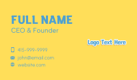 Playful Blue Wordmark  Business Card