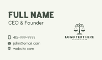 Justice Scale Judiciary Business Card