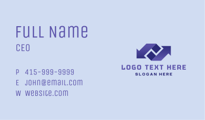 Modern Logistics Arrows Business Card Image Preview