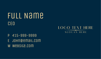 Luxury Brand Industry Business Card