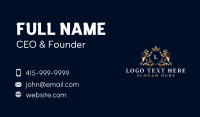 Premium Lion Crown Business Card Design