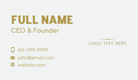 Gold Professional Elegant Wordmark Business Card