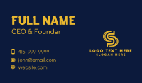 Crypto Coin Letter S Business Card Design