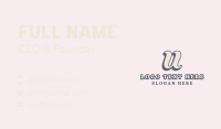 Stylist Fashion Boutique Letter U Business Card Design