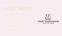 Stylist Fashion Boutique Letter U Business Card