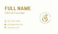 Floral Gold Letter S Business Card