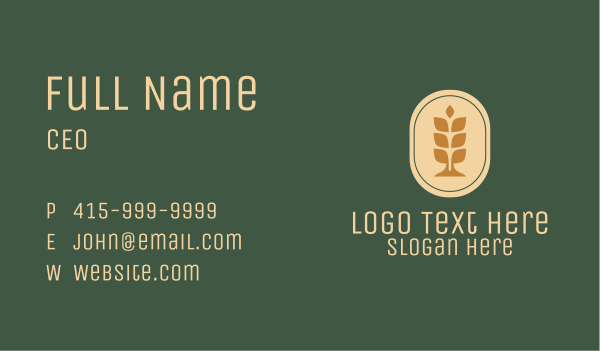 Wheat Badge Bakery Business Card Design