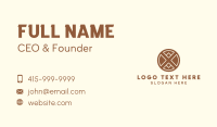 Modern Brown Letter X  Business Card