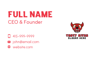 Red Angry Bull Business Card Design