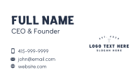 Barbershop Scissors Wordmark Business Card