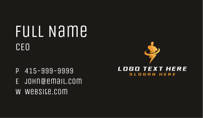 Human Lightning Electrician Business Card Image Preview