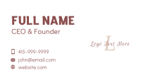 Spa Business Card example 2