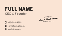 Script Retro Brand Business Card Design