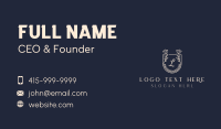 Flower Royal Shield Lettermark Business Card