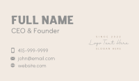 Signature Business Wordmark Business Card
