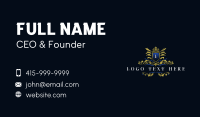 Floral Shield Crown Business Card