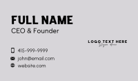 Business Script Wordmark Business Card Design