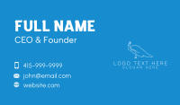Blue White Peacock Business Card