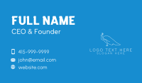 Blue White Peacock Business Card Design