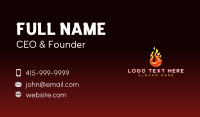 Flaming Fire Droplet Business Card