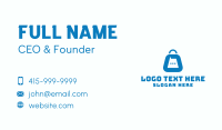Blue Shopping Bag Chat Business Card
