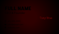 Horror Halloween Shine Business Card