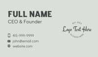 Luxury Cursive Wordmark Business Card