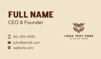 Feather Owl Face Business Card