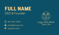 Yellow Tropical Surfboards Business Card Design