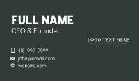 Professional Generic Wordmark Business Card