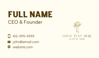 Woman Tree Leaves Business Card