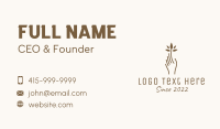 Brown Hand Plant  Business Card