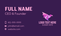 Origami Bird Boutique Business Card Design