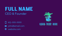 Neon Graffiti Art Number 7 Business Card Design