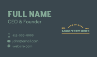 Classic Restaurant Wordmark Business Card