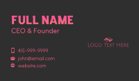 Pink Bowtie Wordmark Business Card Design