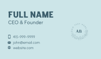 Organic Skin Care Business Card